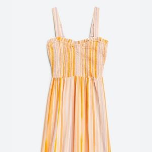 Yara Smocked Sweetheart Dress by Market & Spruce in XL Soft Orange